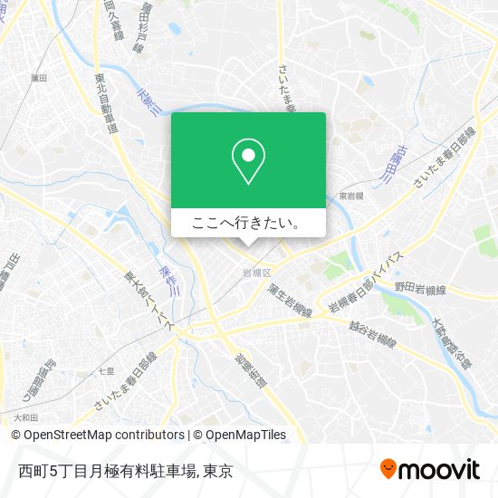 西町5丁目月極有料駐車場地図