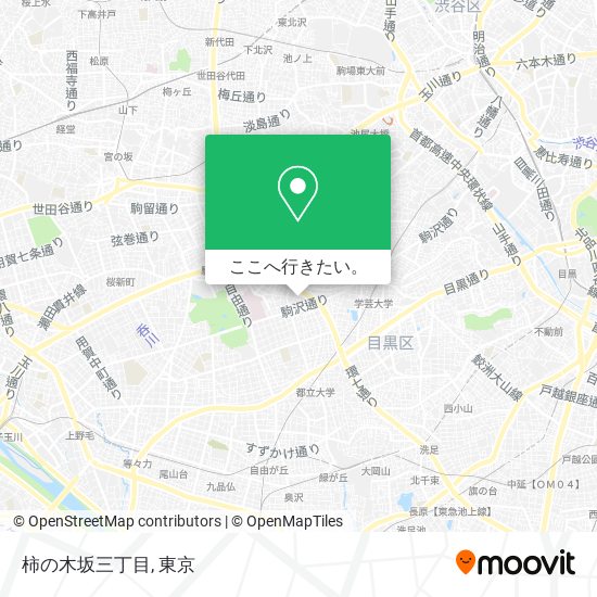 柿の木坂三丁目地図