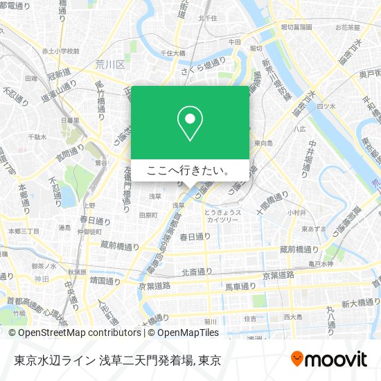 東京水辺ライン 浅草二天門発着場地図