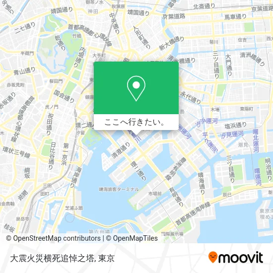 大震火災横死追悼之塔地図