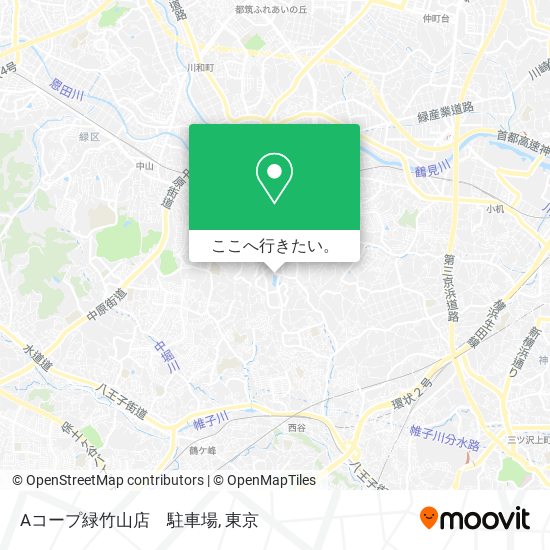 Aコープ緑竹山店　駐車場地図
