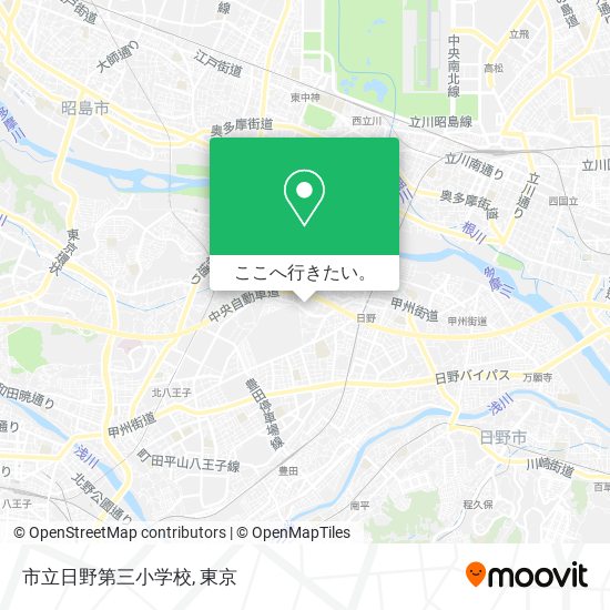 市立日野第三小学校地図