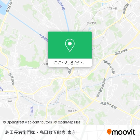 島田長右衛門家・島田政五郎家地図