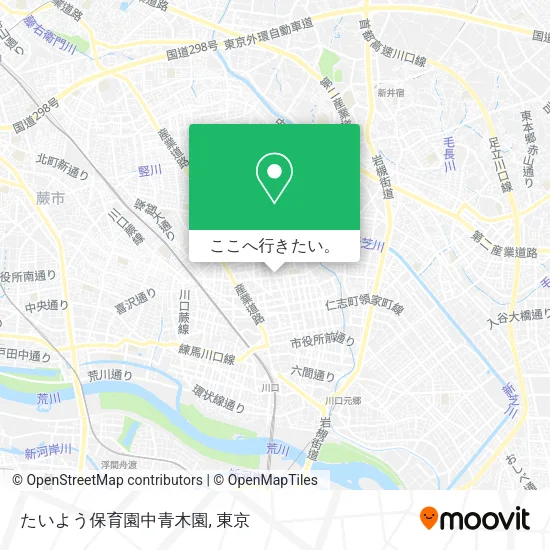 たいよう保育園中青木園地図