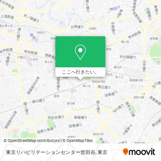 東京リハビリテーションセンター世田谷地図