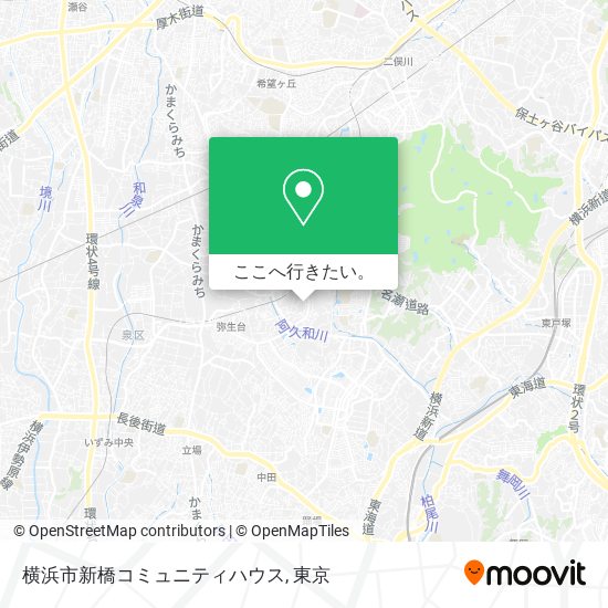 横浜市新橋コミュニティハウス地図