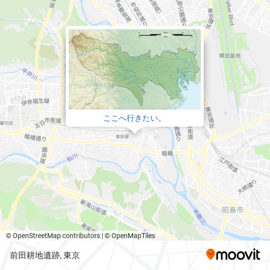 前田耕地遺跡地図