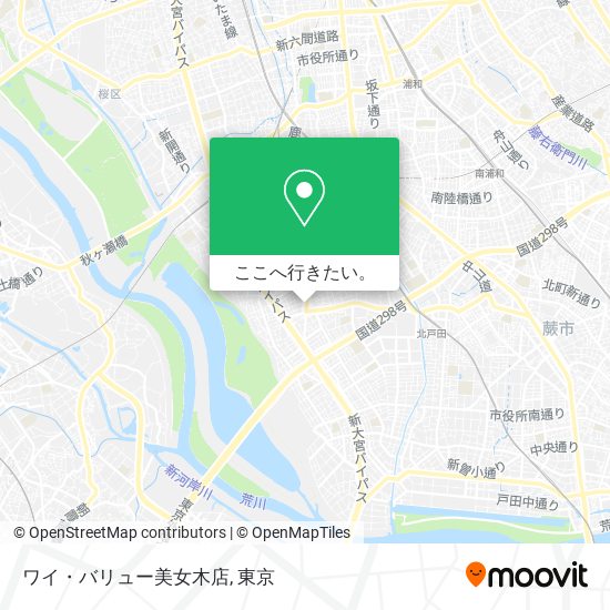 ワイ・バリュー美女木店地図