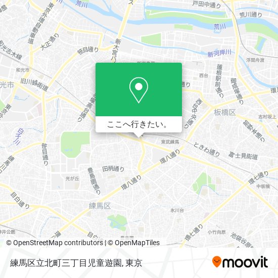 練馬区立北町三丁目児童遊園地図