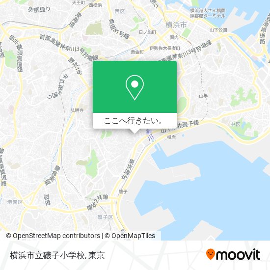 横浜市立磯子小学校地図