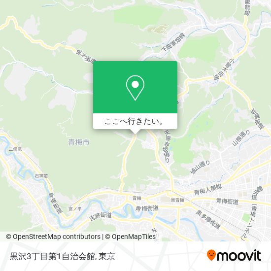 黒沢3丁目第1自治会館地図