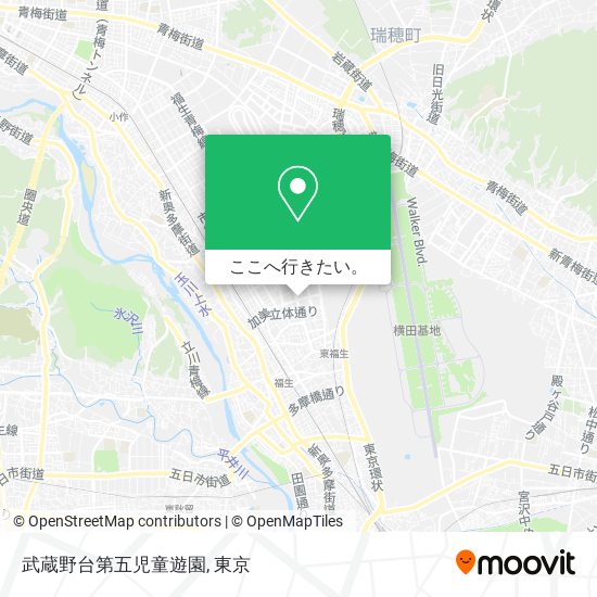 武蔵野台第五児童遊園地図