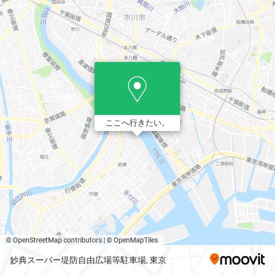 妙典スーパー堤防自由広場等駐車場地図