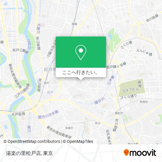 湯楽の里松戸店地図