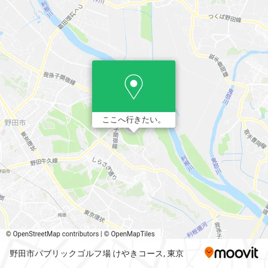 野田市パブリックゴルフ場 けやきコース地図