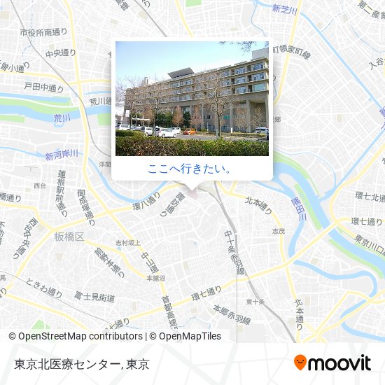 東京北医療センター地図