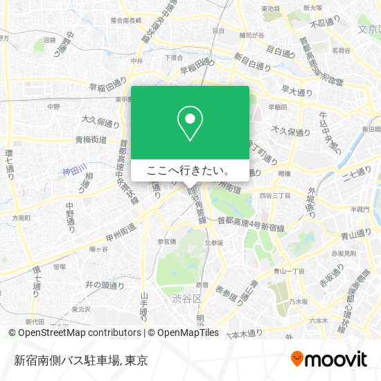 新宿南側バス駐車場地図