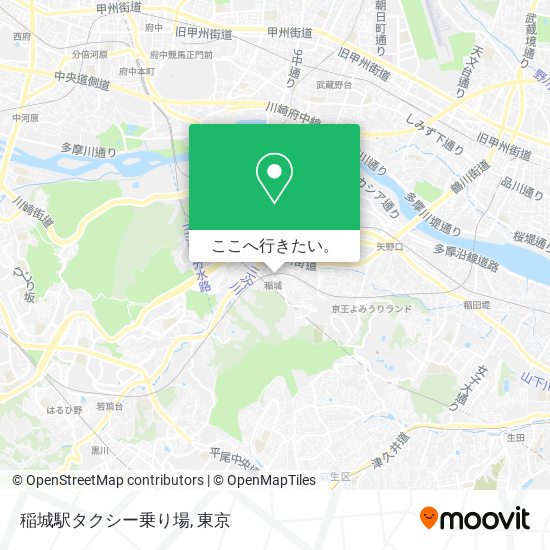 稲城駅タクシー乗り場地図
