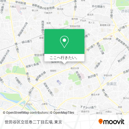 世田谷区立弦巻二丁目広場地図