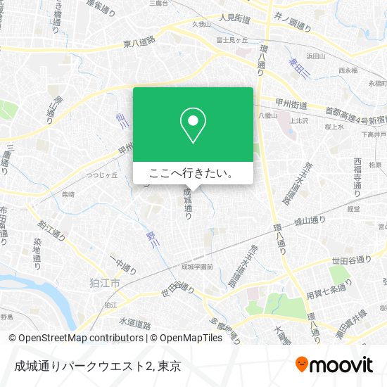 成城通りパークウエスト2地図