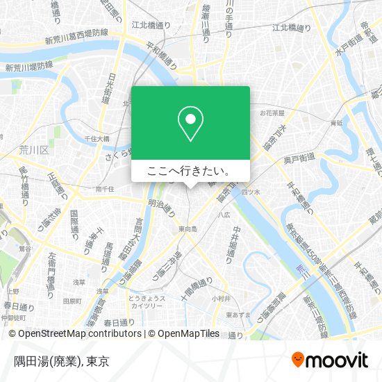 隅田湯(廃業)地図