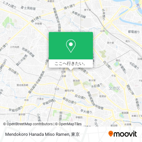 Mendokoro Hanada Miso Ramen地図