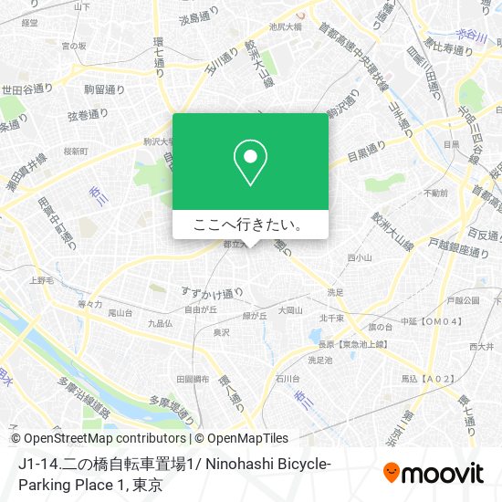 J1-14.二の橋自転車置場1/ Ninohashi Bicycle-Parking Place 1地図