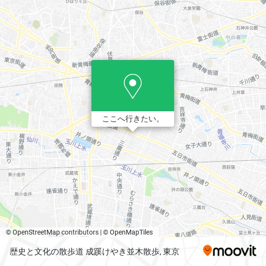 歴史と文化の散歩道 成蹊けやき並木散歩地図