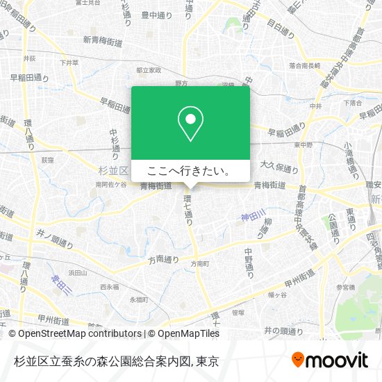 杉並区立蚕糸の森公園総合案内図地図