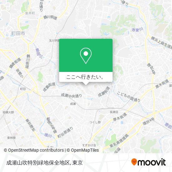 成瀬山吹特別緑地保全地区地図