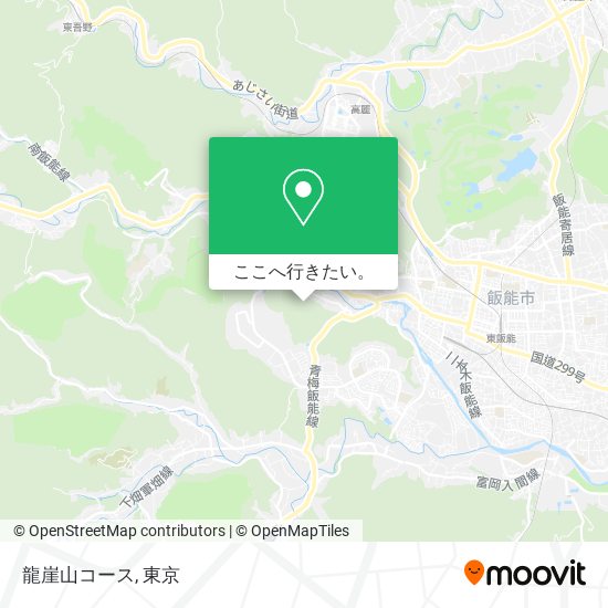 龍崖山コース地図