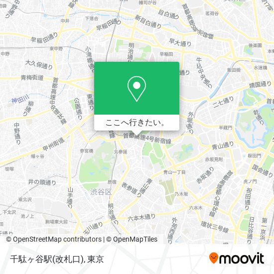 千駄ヶ谷駅(改札口)地図