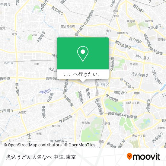 煮込うどん大名なべ 中陣地図