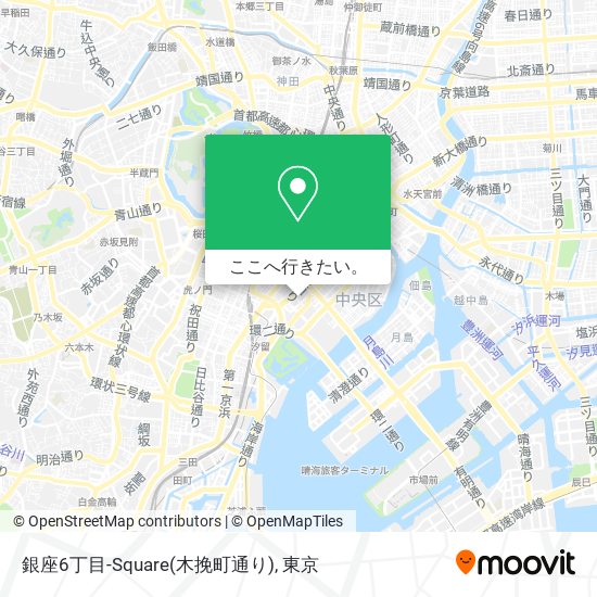 銀座6丁目-Square(木挽町通り)地図