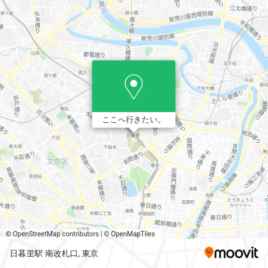 日暮里駅 南改札口地図