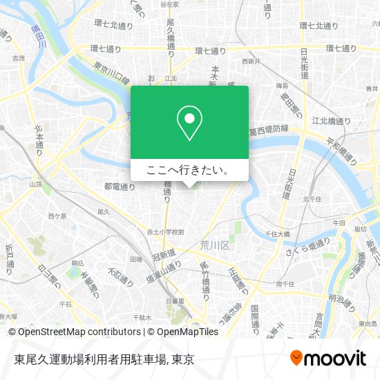 東尾久運動場利用者用駐車場地図