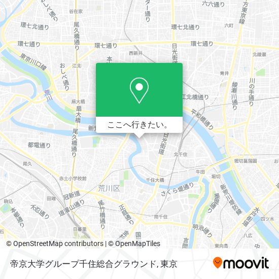 帝京大学グループ千住総合グラウンド地図