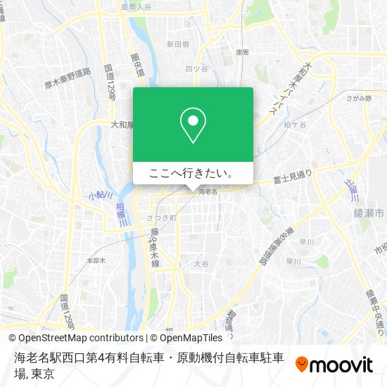 海老名駅西口第4有料自転車・原動機付自転車駐車場地図
