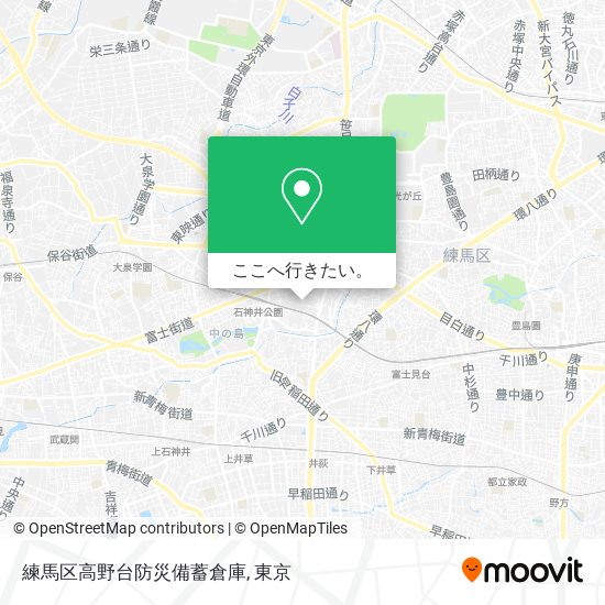 練馬区高野台防災備蓄倉庫地図