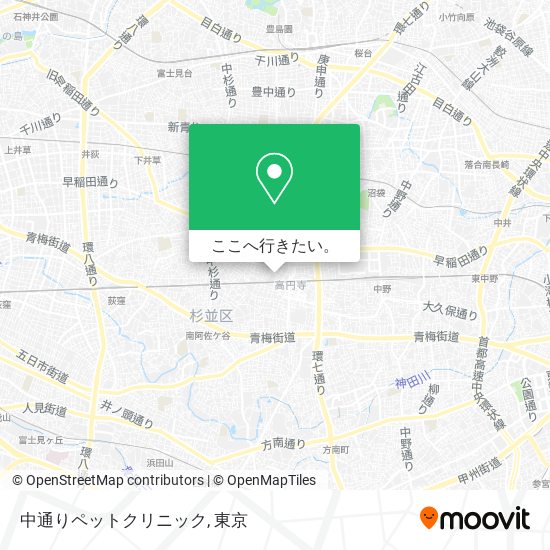 中通りペットクリニック地図