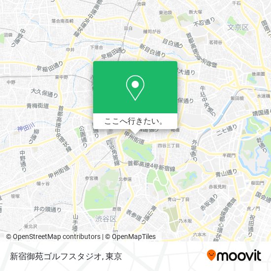 新宿御苑ゴルフスタジオ地図