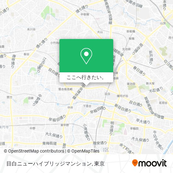 目白ニューハイブリッジマンション地図