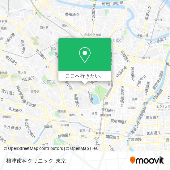 根津歯科クリニック地図