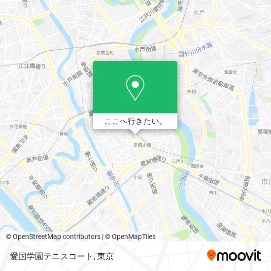 愛国学園テニスコート地図