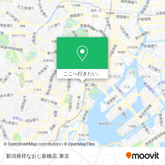 新潟発祥なおじ新橋店地図