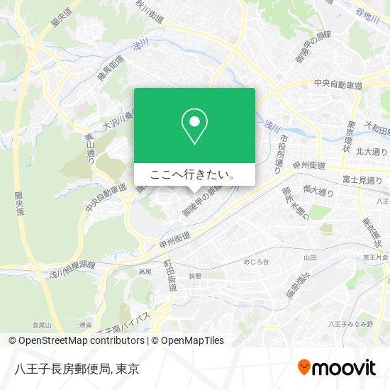 八王子長房郵便局地図