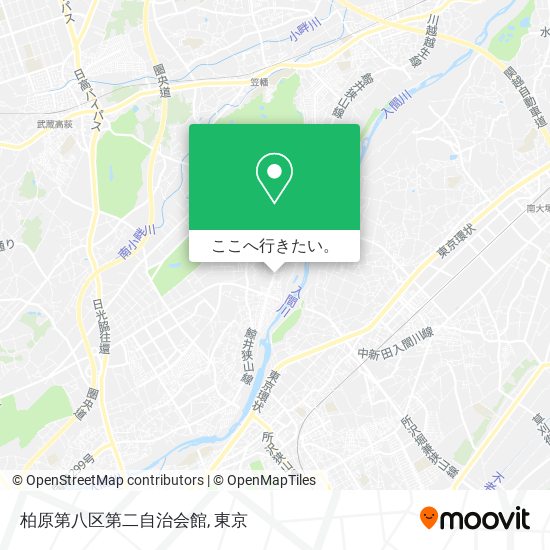 柏原第八区第二自治会館地図