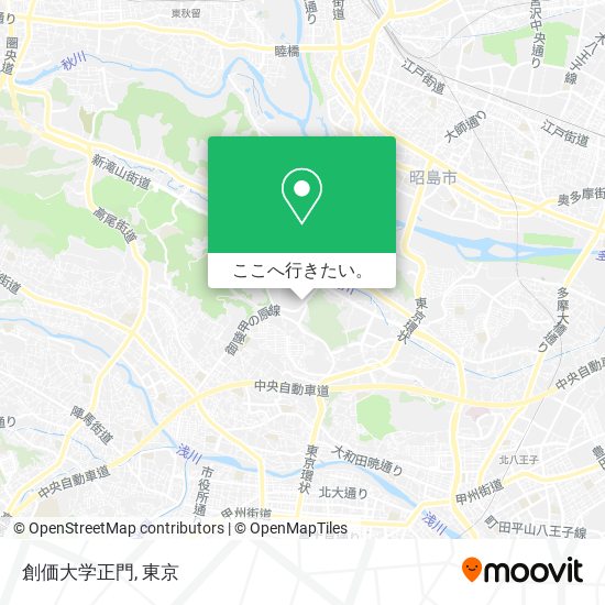 創価大学正門地図