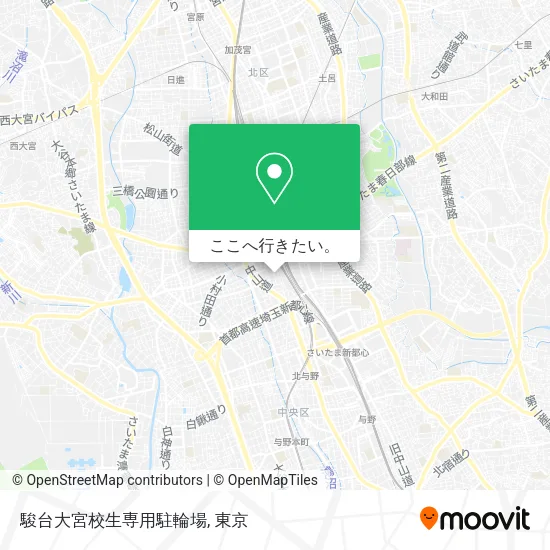 駿台大宮校生専用駐輪場地図