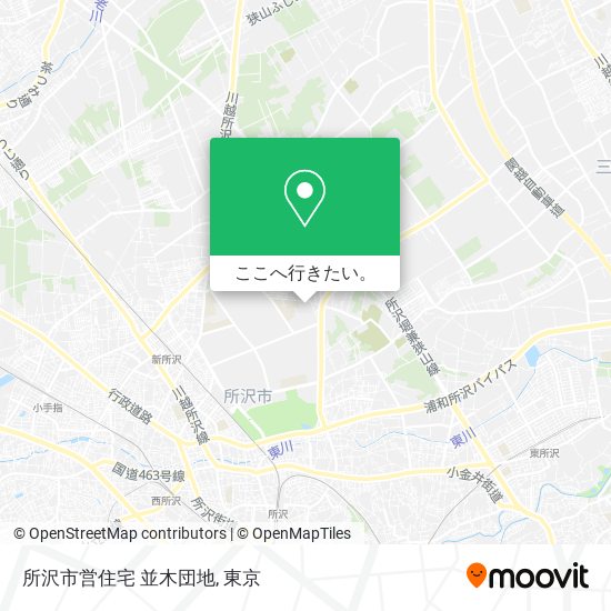 所沢市営住宅 並木団地地図